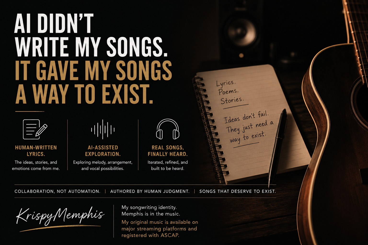 AI did not write my songs. It gave my songs a way to exist.